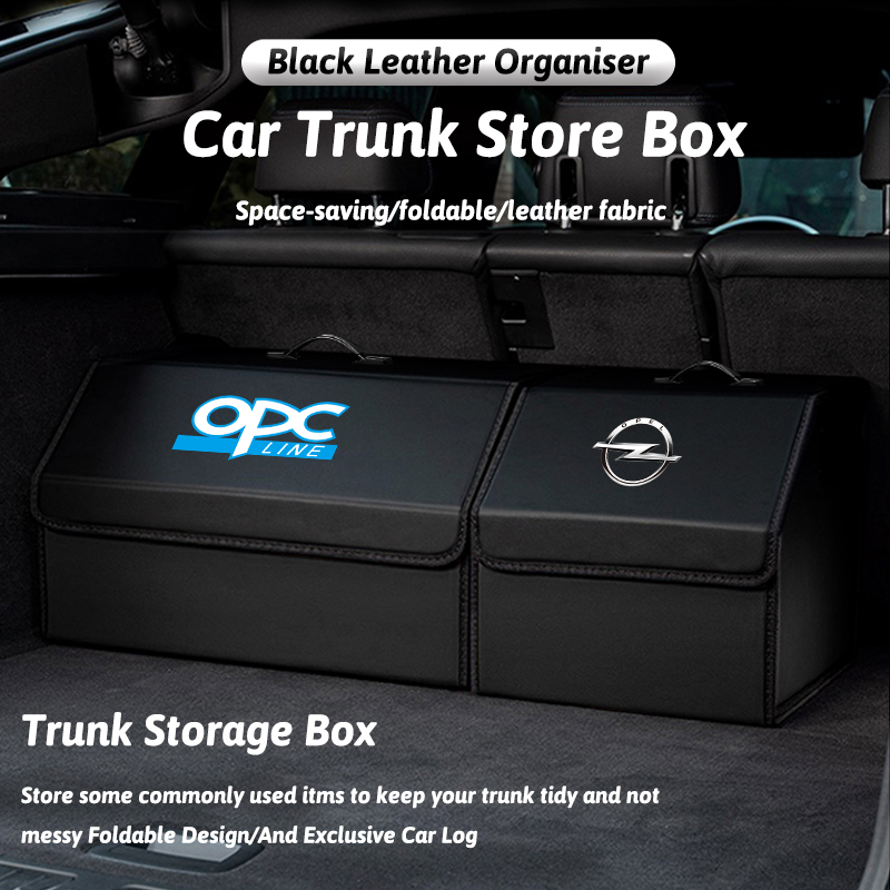 Car Trunk Organizer Foldable Storage Box - صندوق منظم صندوق السيارة من الجلد