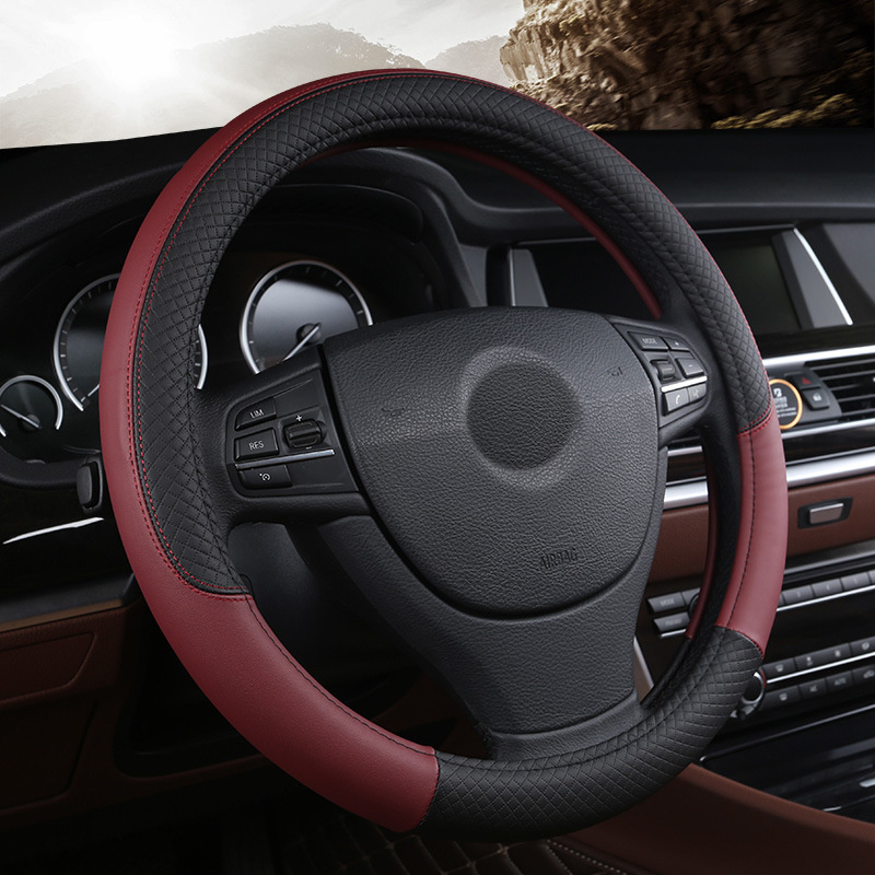 Car Steering Wheel Cover Anti Slip Breathable - الجلود غطاء عجلة قيادة السيارة 37