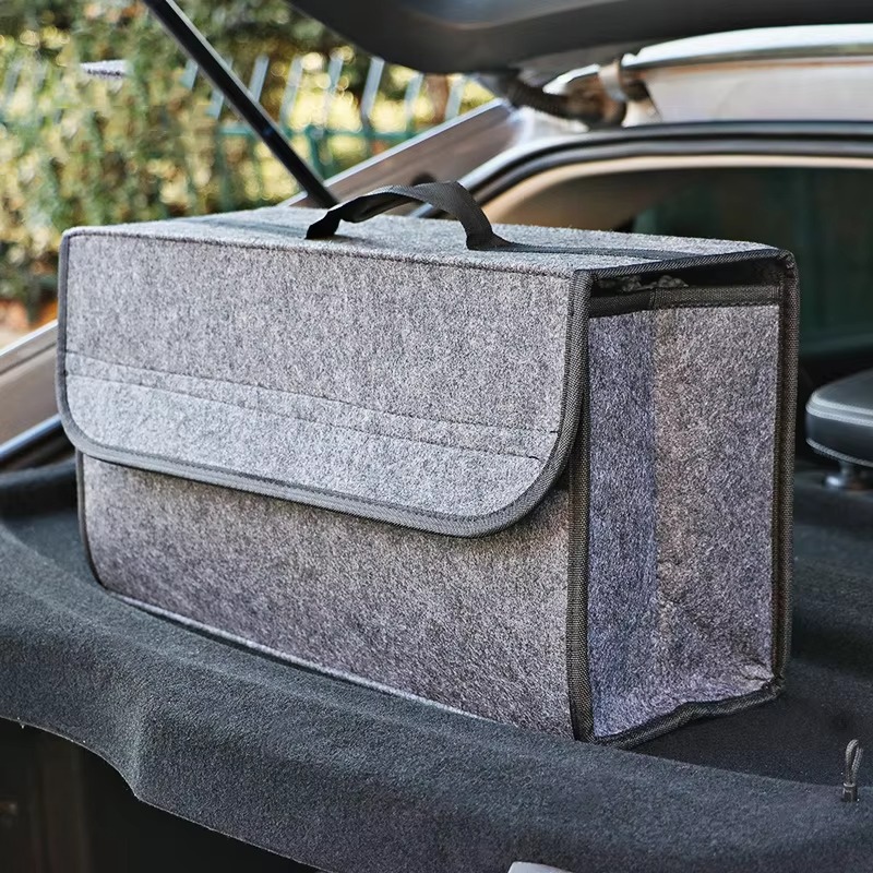 Car Trunk Organizer Foldable Storage Box - منظم تخزين كبير مضاد للانزلاق لصندوق