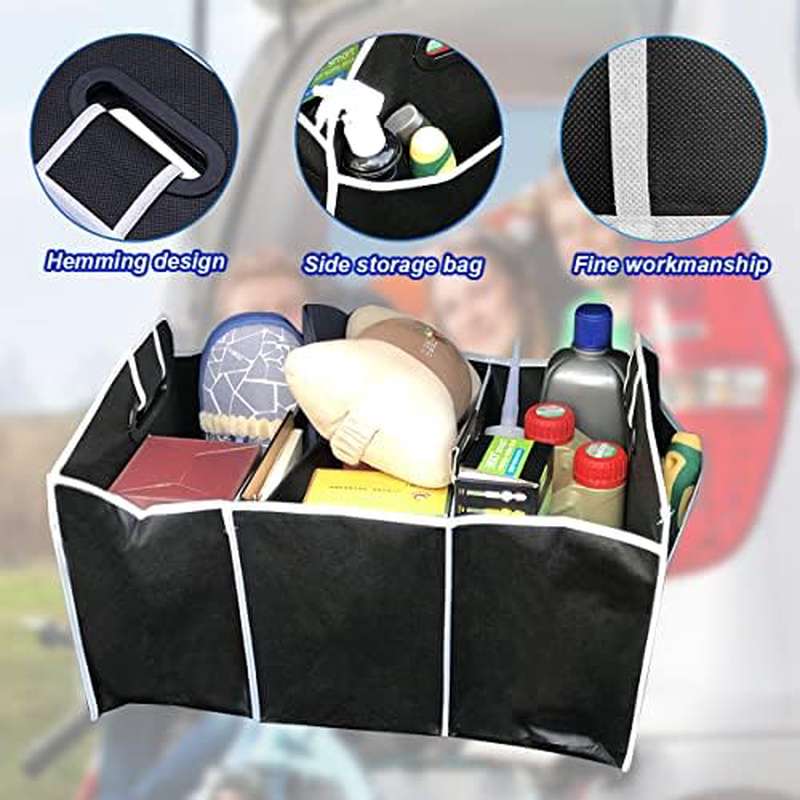 منظم صندوق السيارة القابل للطي - مراجعة Car Trunk Organizer Foldable Storage Box وسعره