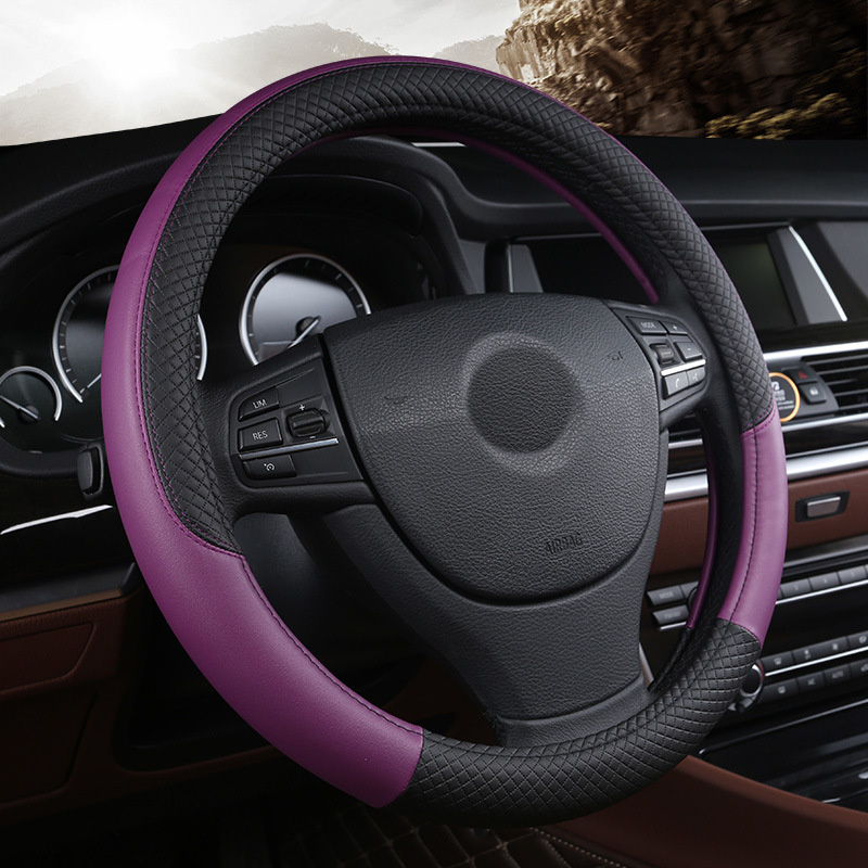 الجلود غطاء عجلة قيادة السيارة - مراجعة Car Steering Wheel Cover Anti Slip Breathable وسعره