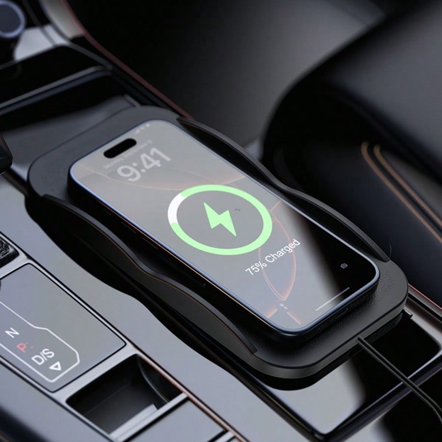 شاحن لاسلكي للسيارة بتصميم مرب - مراجعة Wireless Car Charger Mount Fast Charging وسعره