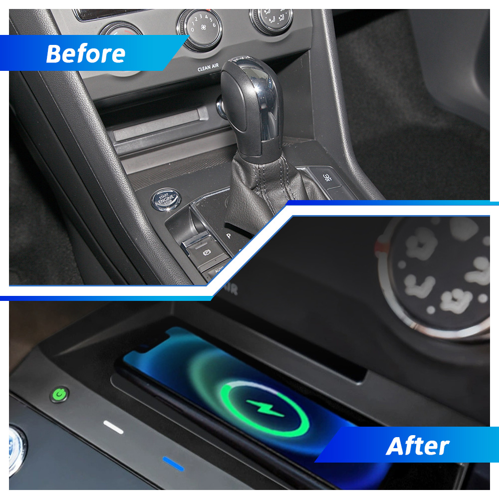 لوحة شحن لاسلكية للسيارة لفولك - مراجعة Wireless Car Charger Mount Fast Charging وسعره