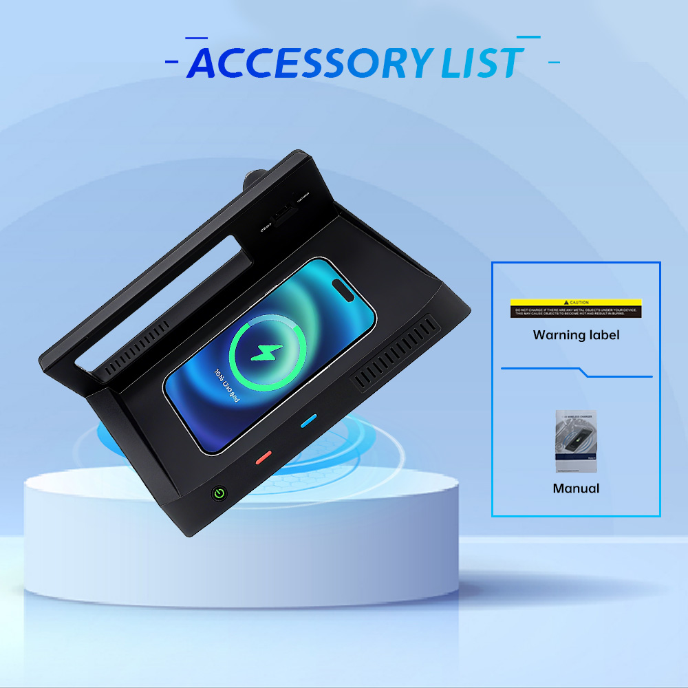 لوحة شحن لاسلكية للسيارة لفولك - مراجعة Wireless Car Charger Mount Fast Charging وسعره