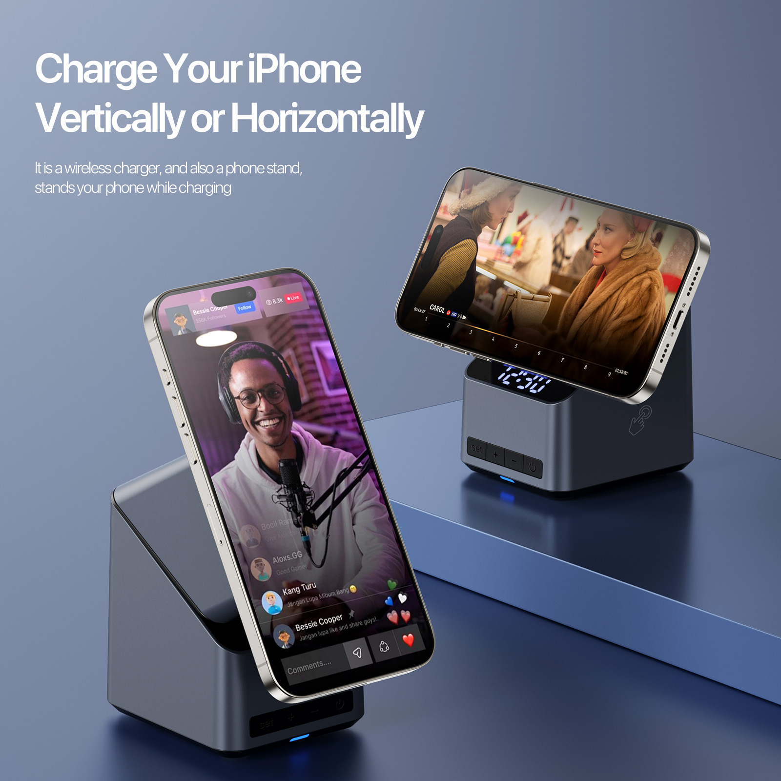 شاحن لاسلكي مغناطيسي 4 في 1 يد - مراجعة Wireless Car Charger Mount Fast Charging وسعره