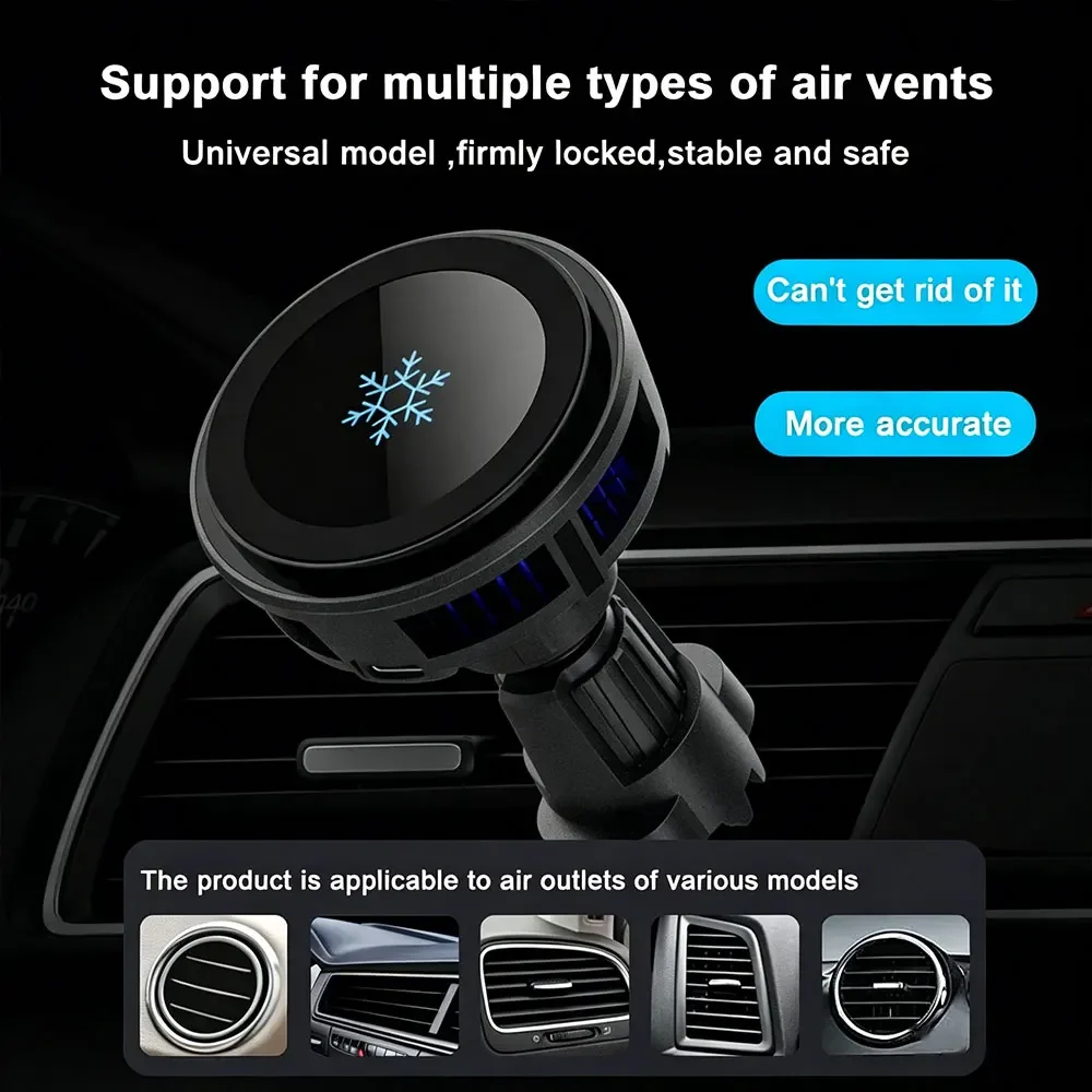 شاحن سيارة لاسلكي مغناطيسي بتق - مراجعة Wireless Car Charger Mount Fast Charging وسعره