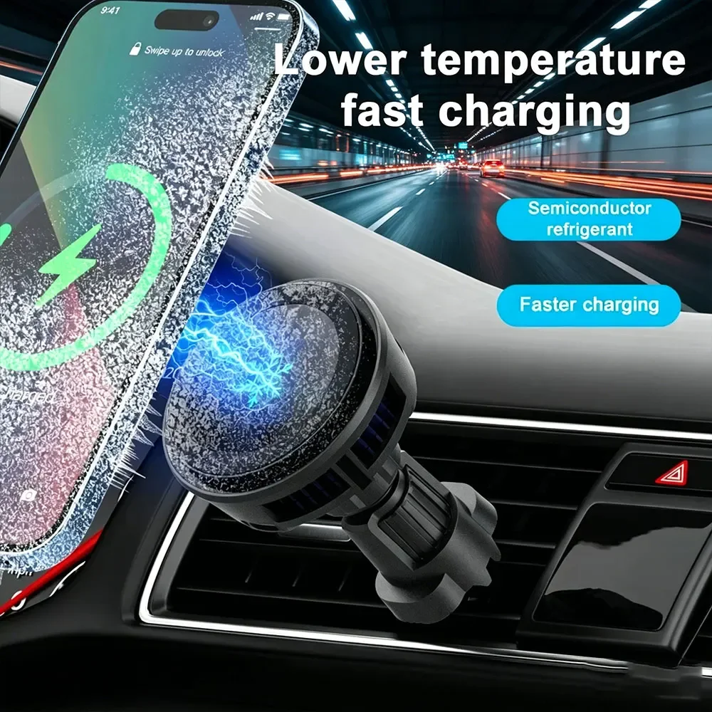 شاحن سيارة لاسلكي مغناطيسي بتق - مراجعة Wireless Car Charger Mount Fast Charging وسعره
